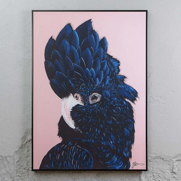 Фото-принт на холсте в раме Синий какаду Canvas Picture With Frame Blue Cockatoo