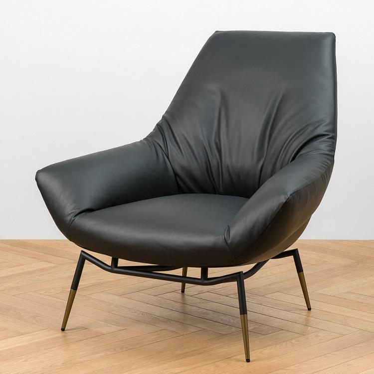 Кресло Бельфьоре с высокой спинкой, бронзовые ножки Belfiore High Back Armchair, Bronze