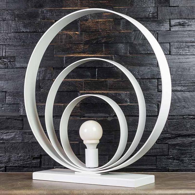 Настольная лампа Петля из белого железа L1 Loop Table Lamp Iron White
