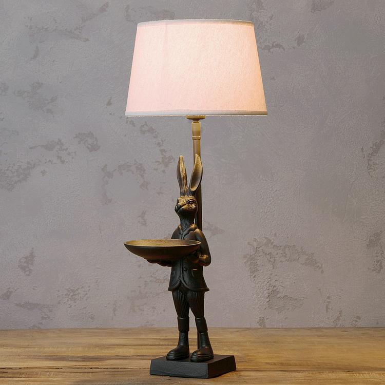 Настольная лампа с абажуром Заяц Table Lamp With Standing Hare