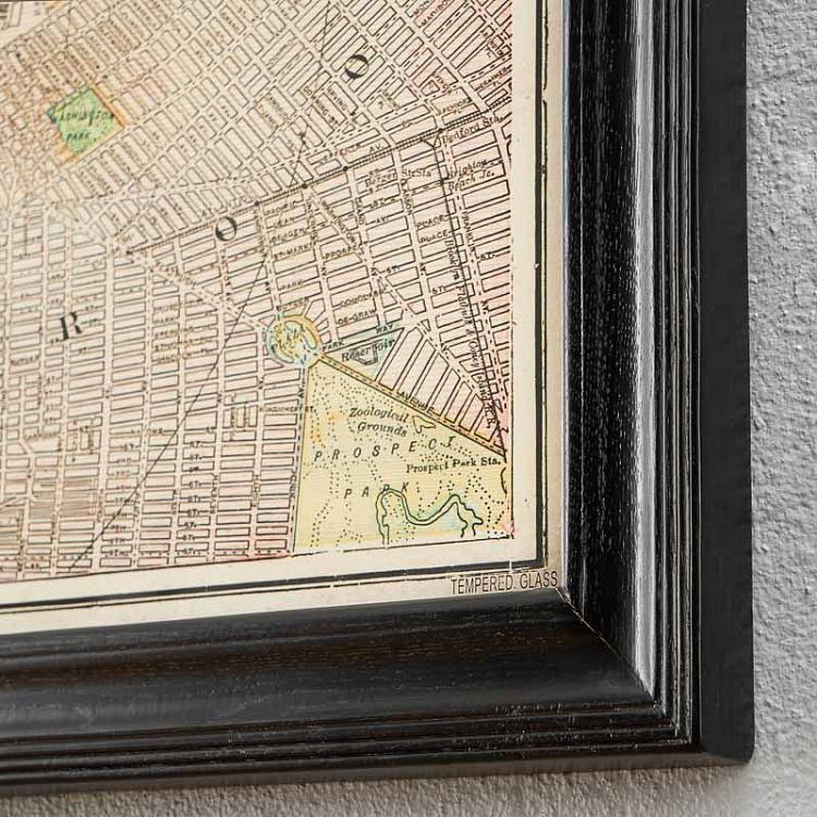 Картина-принт Карта Нью-Йорка, S Map New York Small