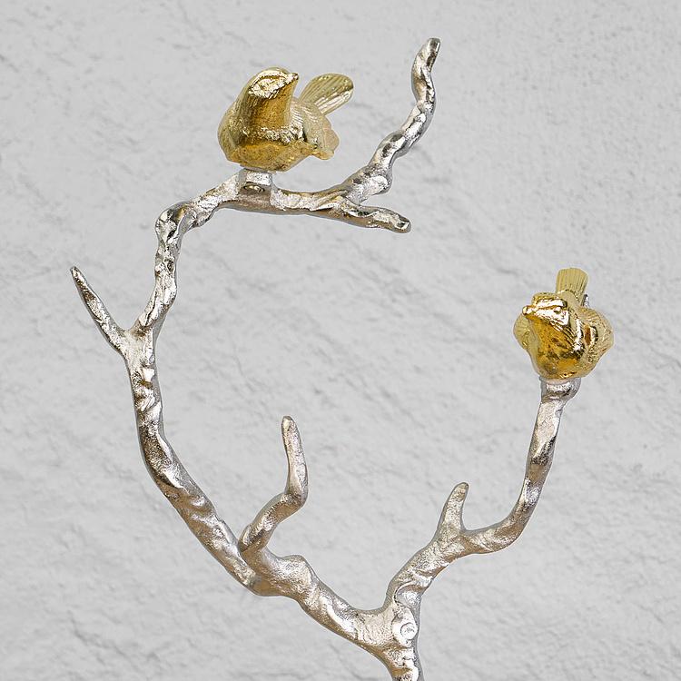 Двухуровневая сервировочная подставка с птицами Atelier 2 Tier Plates Clear