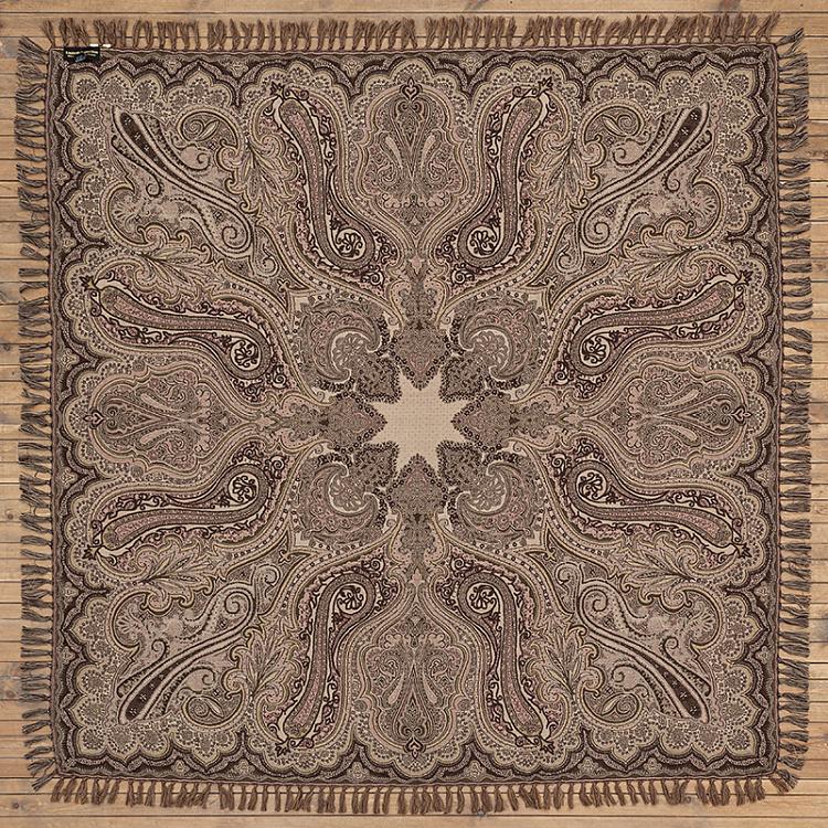 Двустороннее покрывало Агонда, жаккард и варёная шерсть, 150x150 см  Pure Wool Jacquard Throw Agonda 150x150 cm