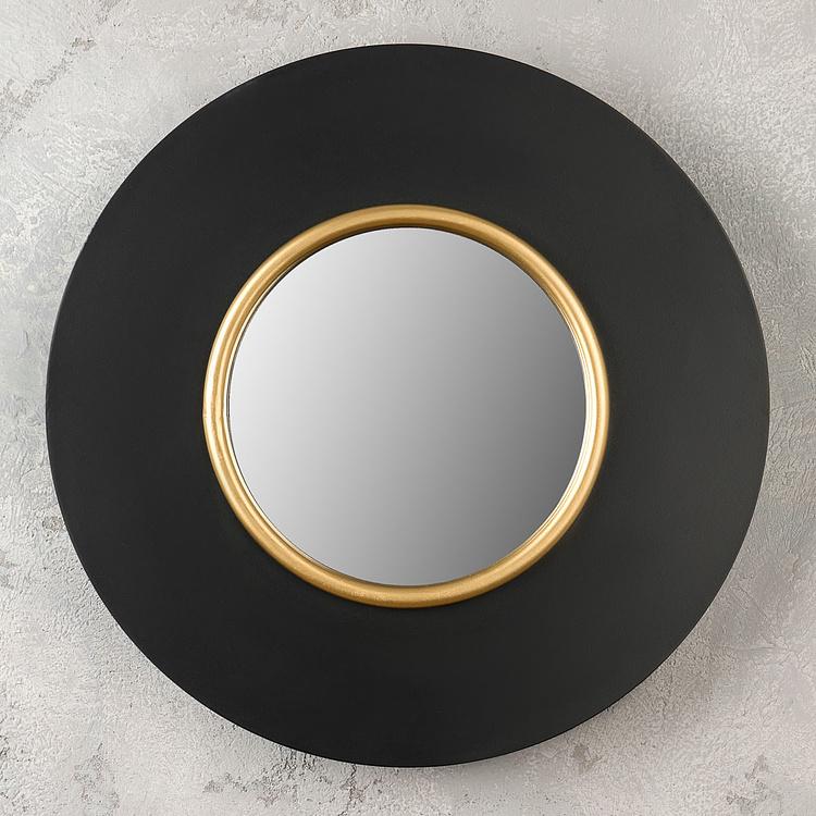 Круглое зеркало с подсветкой в чёрной раме Mirror With Led Light