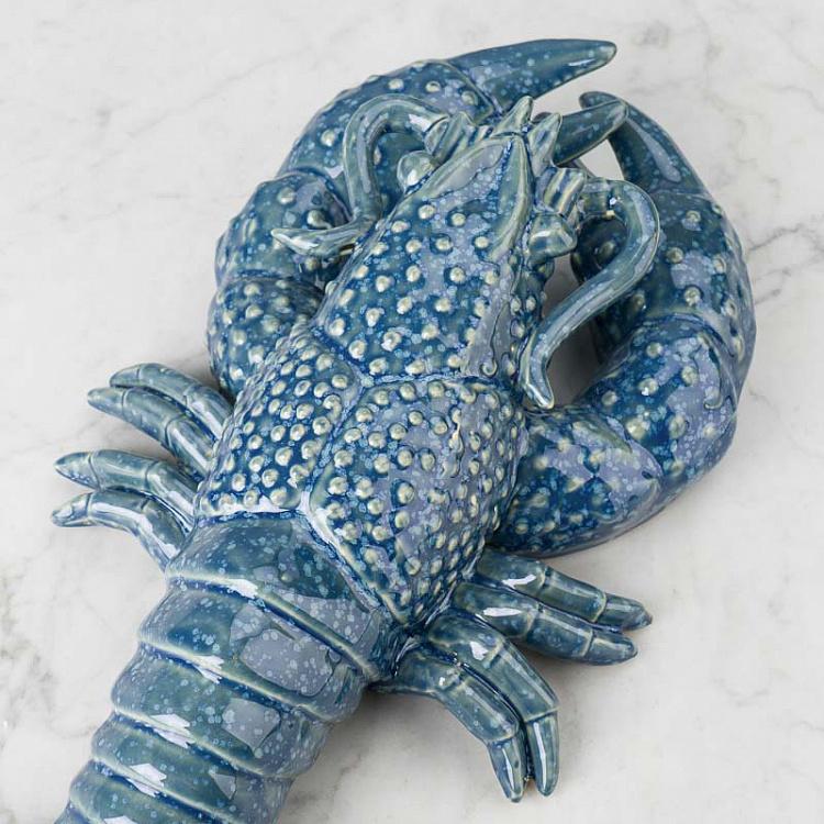 Синяя керамическая фигурка Лобстер Blue Ceramic Lobster