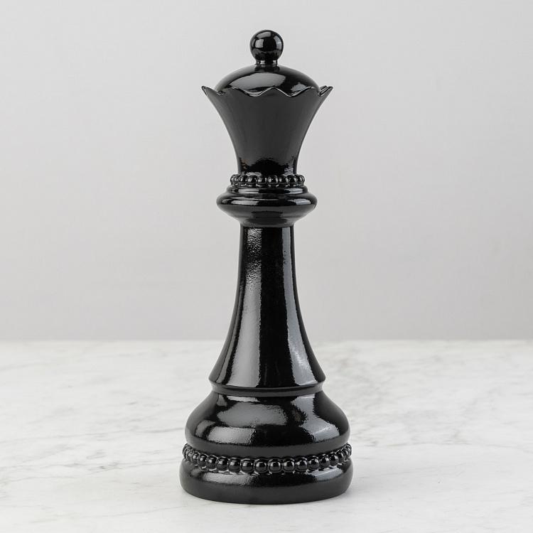 Статуэтка Шахматная фигура Королева Chess Queen Shiny Black