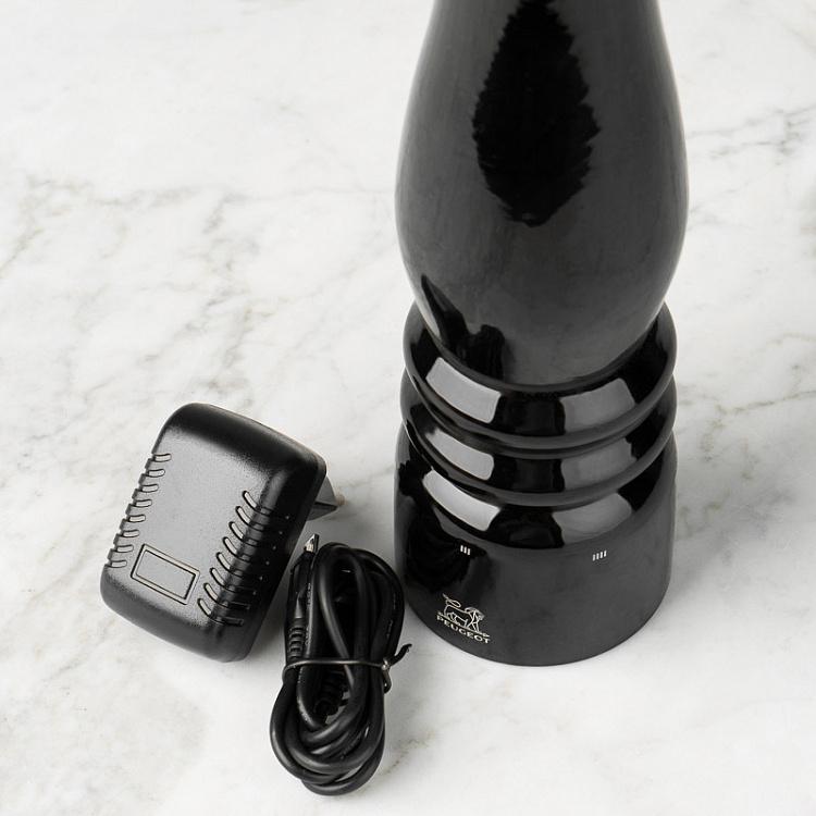 Электрическая мельница для перца Париж, чёрный лак Paris Electric Pepper Mill Black Gloss