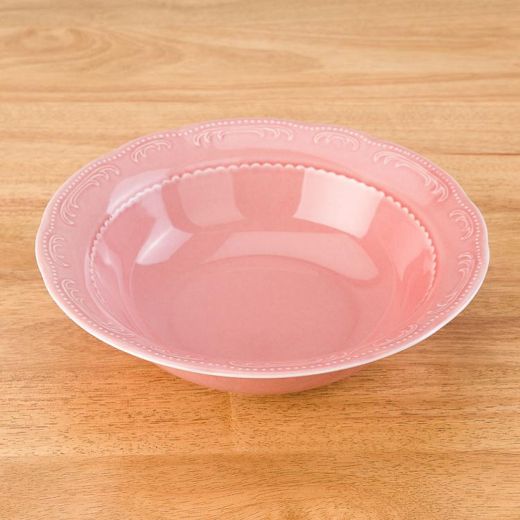 Пудрово-розовая салатница Старая Вена, L Vecchio Vienna Salad Bowl Large Powder Pink