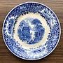 Винтажная тарелка Vintage Plate Blue White Medium 3