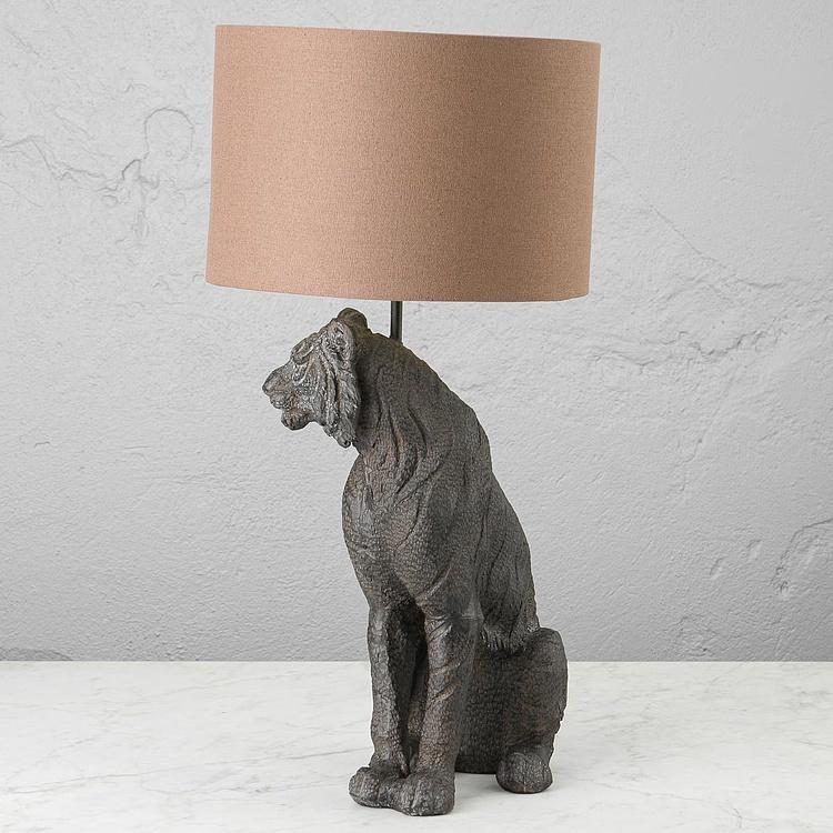 Настольная лампа с абажуром Сидящий тигр Seated Tiger Lamp With Shade