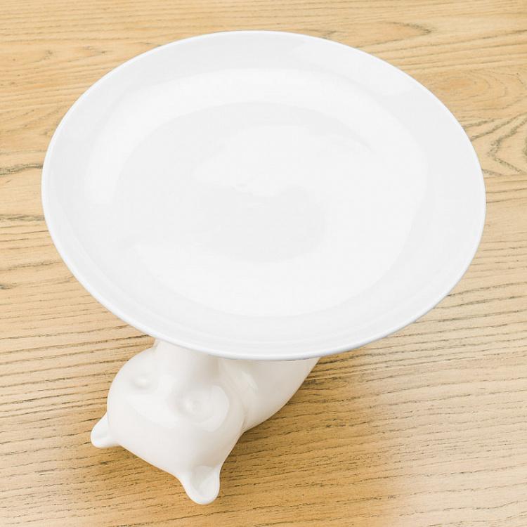 Сервировочная подставка-тортовница Медведь, M Decorative Plate Bear Medium