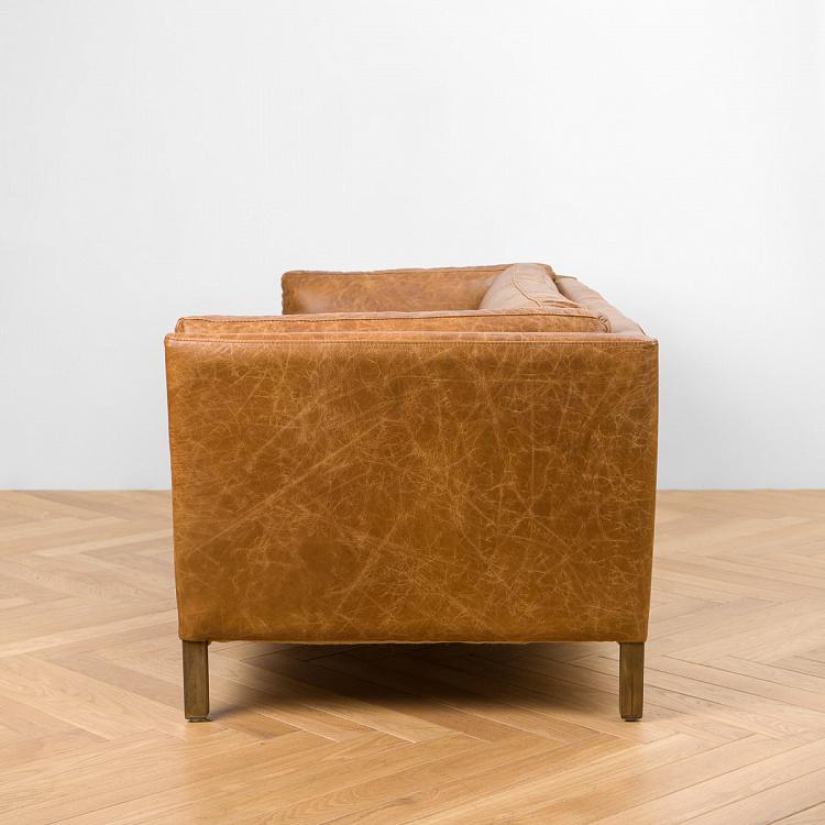 Трёхместный диван Томми, светлые ножки Tommy 3 Seater, Light Brown Wood D