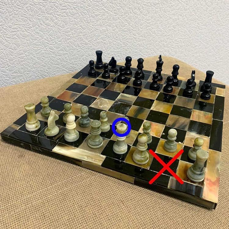 Настольная игра шахматы из рога Буффало дисконт Buffalo Chess Game discount