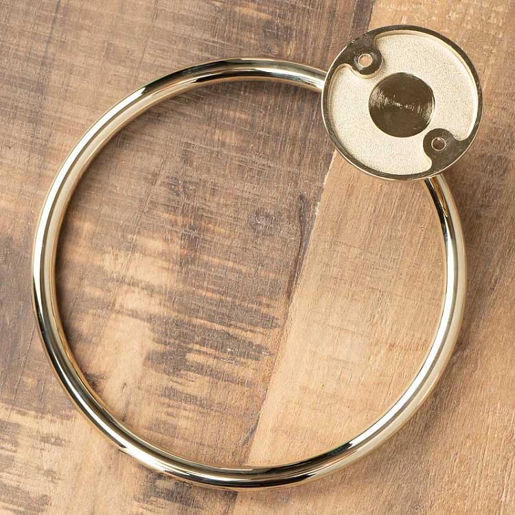 Настенный держатель-кольцо для полотенец золотого цвета Towel Ring Gold
