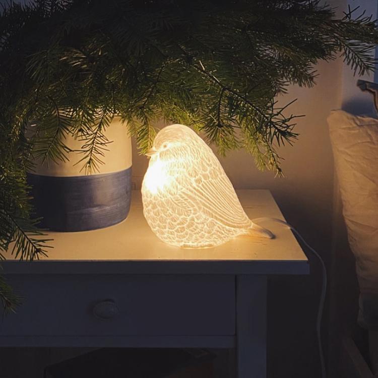 Фарфоровая настольная лампа Птичка Porcelain Bird Lamp
