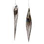 Набор из 2-х ёлочных игрушек Set Of 2 Glass Peacock Plume Icicle Drop 30 cm