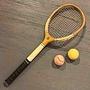 Винтажная теннисная ракетка и мяч Vintage Tennis Racket And Ball 15