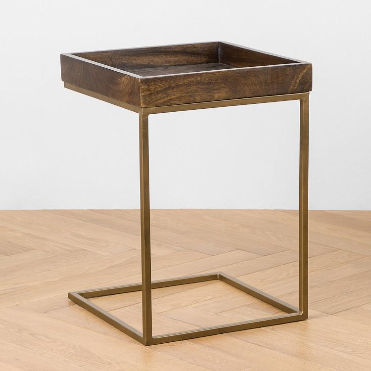 Прикроватный столик из дерева манго Пикаро Picaro Tray Top Side Table Mango Wood
