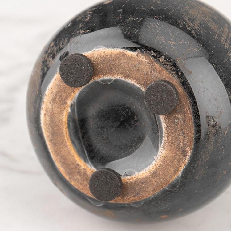 Керамическая тёмно-серая мини-ваза Ceramic Vase Grey And Black Mini