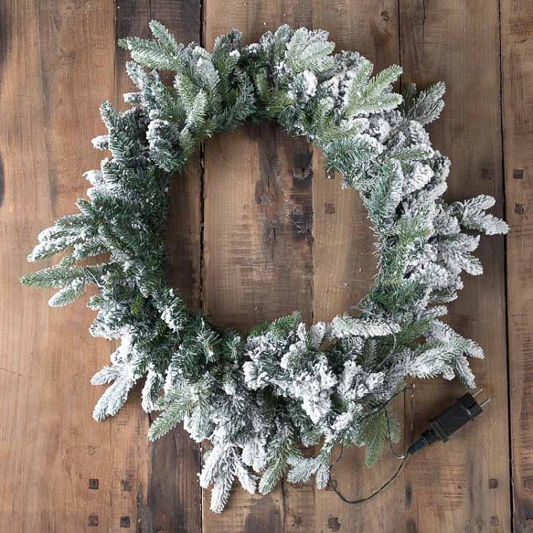 Светодиодная заснеженная еловая гирлянда LED Spruce Garland With Snow 150 cm