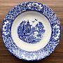 Винтажная тарелка Vintage Plate Blue White Medium 6