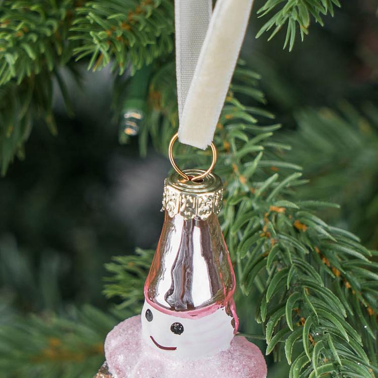 Ёлочная игрушка Розовый клоун Glass Clown Pink 14 cm