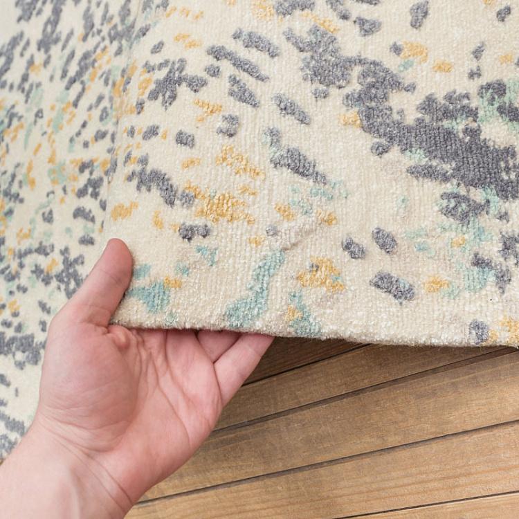 Прикроватный ковёр с коротким ворсом Белые перья Magic Feathers White