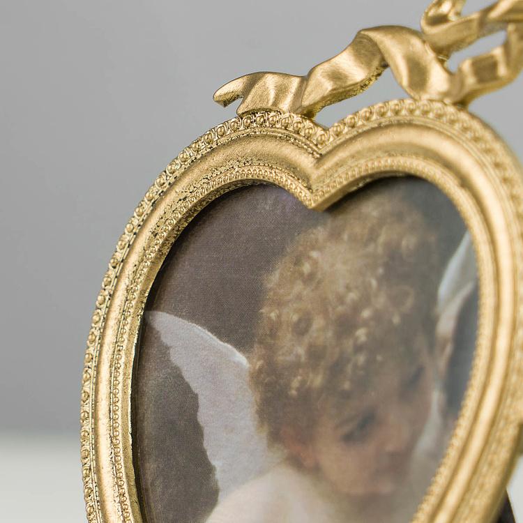 Рамка для фото Двойное сердце Double Heart Golden Photo Frame