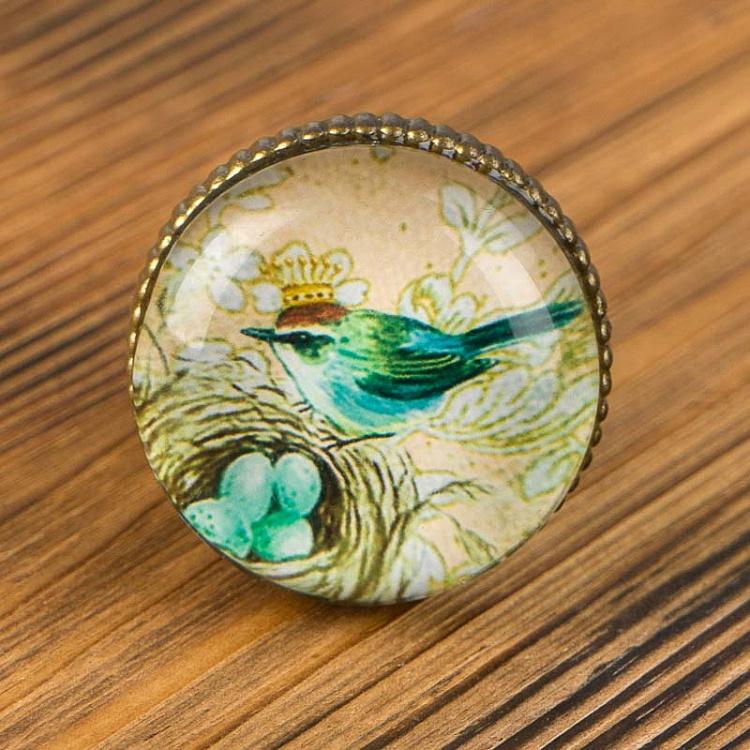 Набор из четырёх мебельных ручек Птицы 1, бронзовые Set Of 4 Handles Birds 1 Bronze