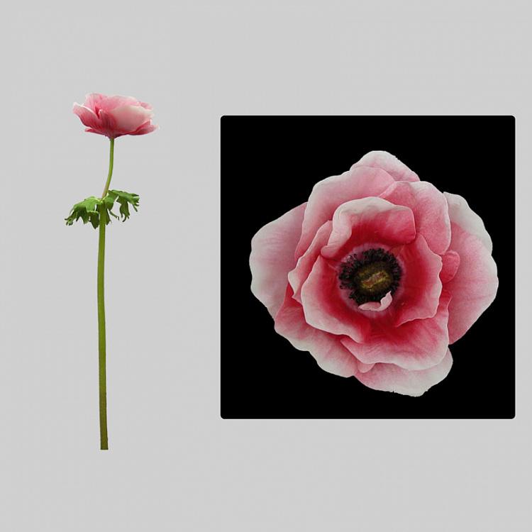 Искусственная Анемона розовая Anemone L. With Polybag Pink 55 cm