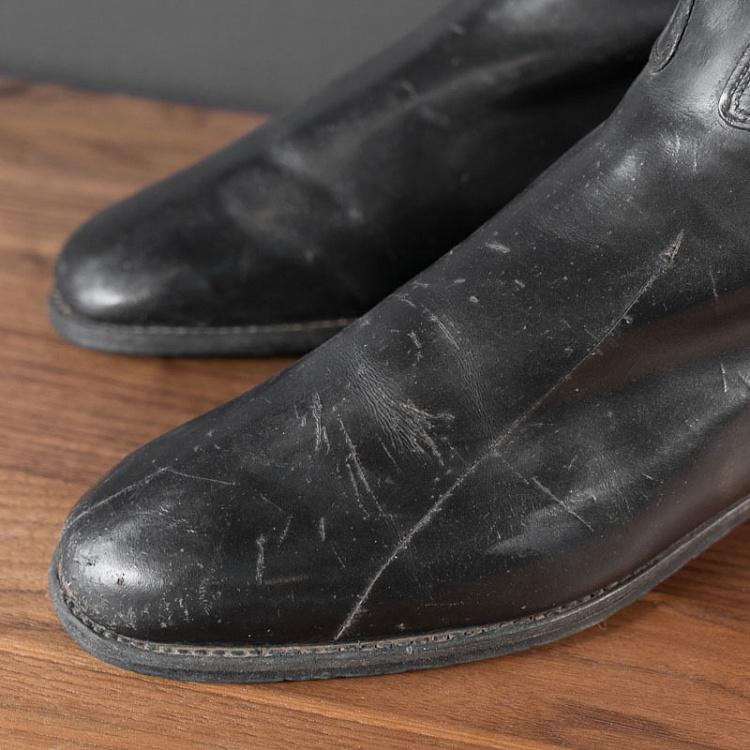 Винтажные сапоги для верховой езды 1 Vintage Black Riding Boots With Shoe Lasts 1