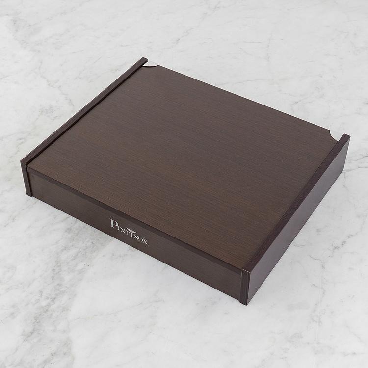 Набор Эллада из 24 столовых приборов на 6 персон по 4 предмета в деревянной коробке Set Of 24 Cutlery Pieces Ellade Wooden Box