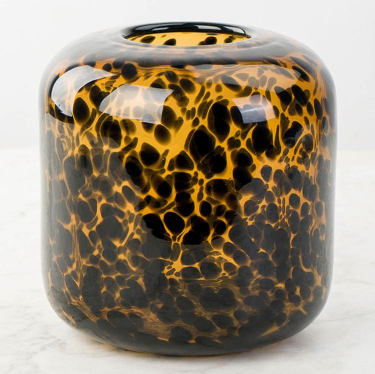 Стеклянная ваза с леопардовым узором Leopard Motif Glass Vase