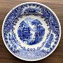 Винтажная тарелка Vintage Plate Blue White Large 5