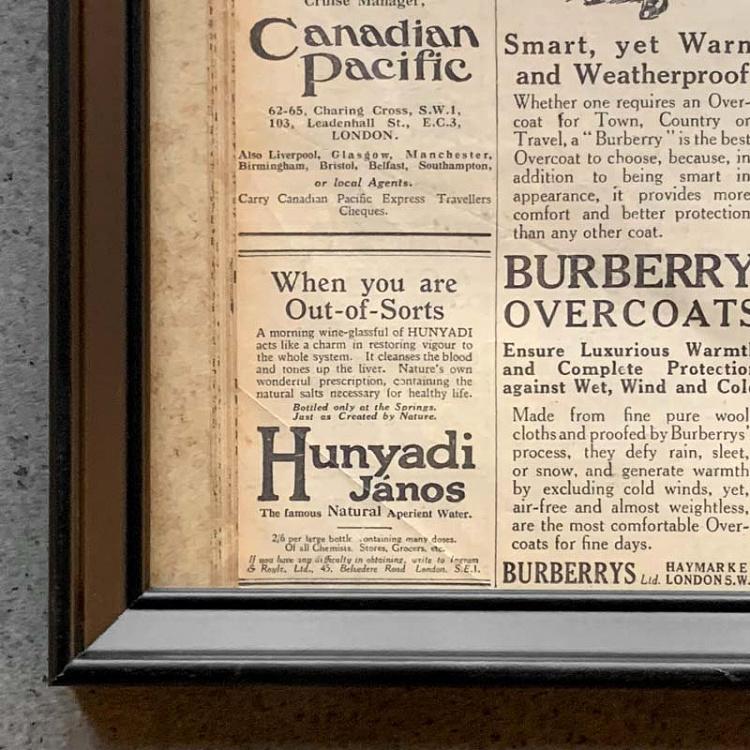 Винтажная газета в раме Таймс, 10 декабря 1928 Vintage Times, Dec 10, 1928