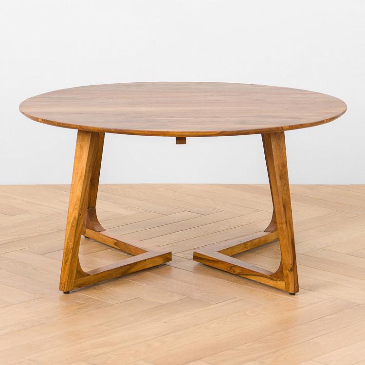 Круглый журнальный стол Кафка Kafka Round Acacia Coffee Table