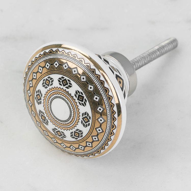 Керамическая мебельная ручка Нефертити Nefertiti Ceramic Gold Knob