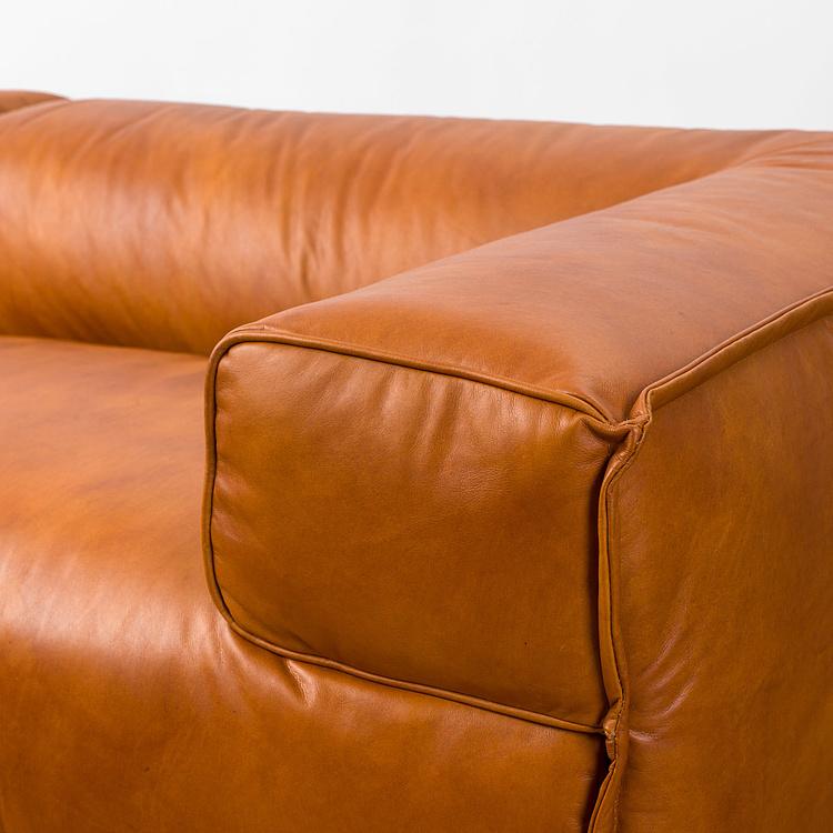 Трёхместный диван Севилья, красно-коричневые ножки Sevilla 3 Seater, Red Brown Wood D