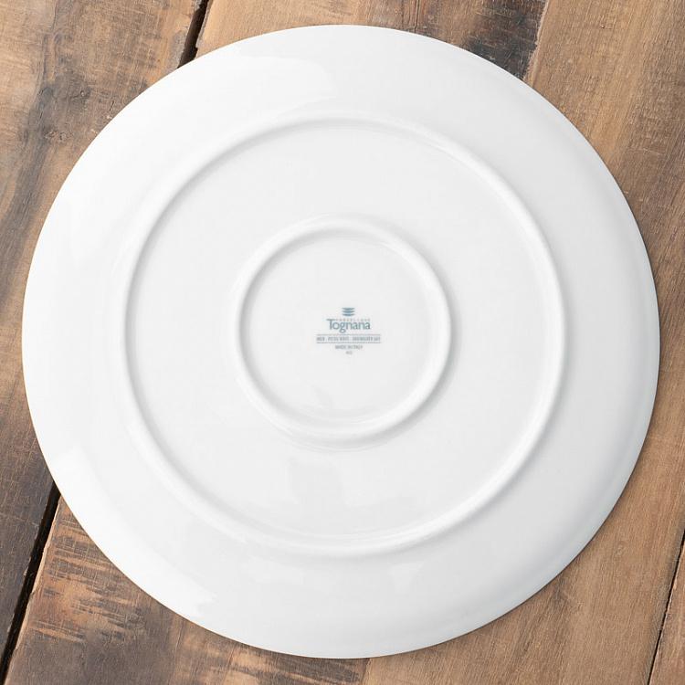 Круглая тарелка для пиццы Синяя полоска Filo Blue Round Pizza Plate