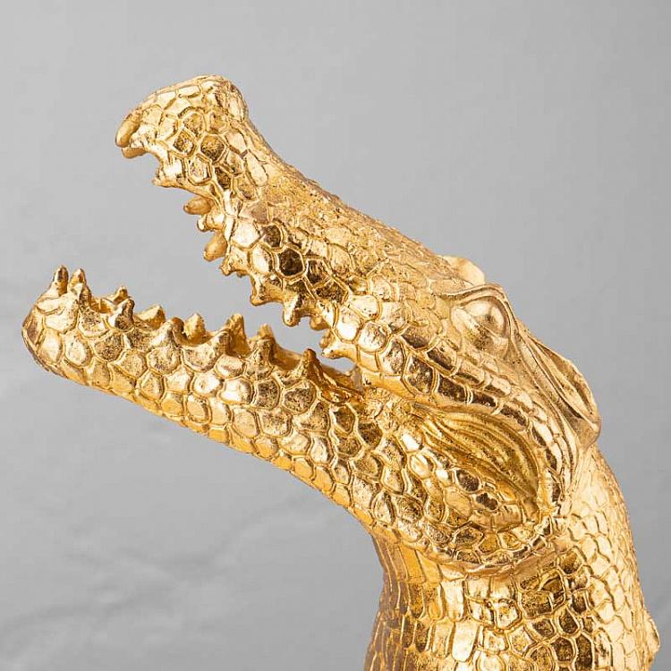 Подставка для мелочей и украшений Крокодил Морти Crocodile Morty With Tray Gold