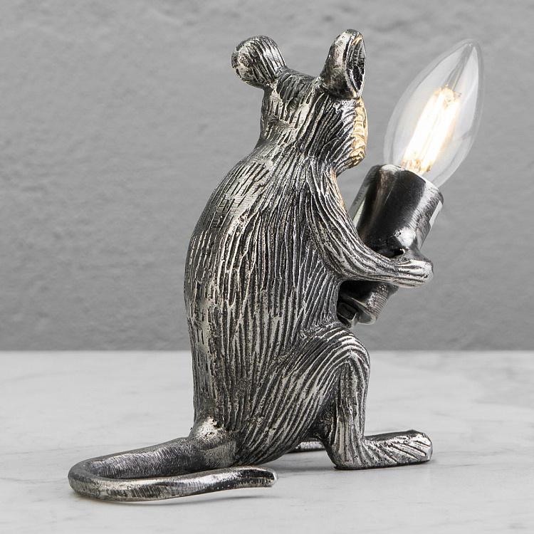 Серебряная настольная лампа Гонсалес Gonzales Lamp Silver Patina