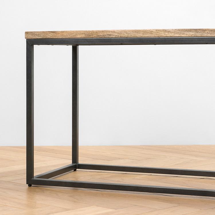 Журнальный стол из дерева манго Паркет Parquet Coffee Table Mango Wood