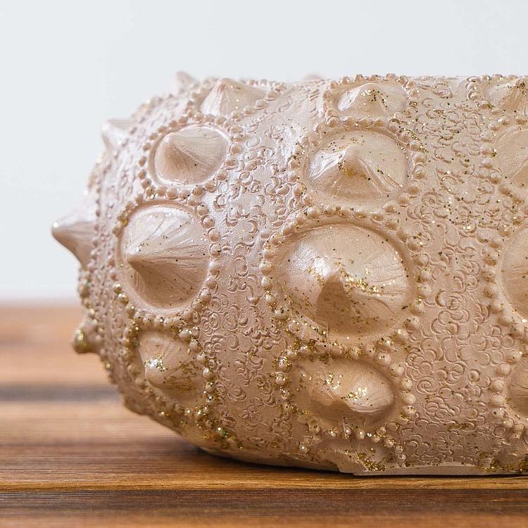 Набор из двух подсвечников Морские ежи Set Of 2 Sea Urchin Votive Holder White Pink