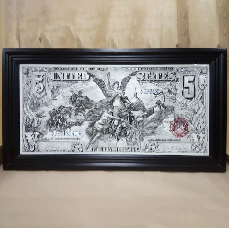 Картина-принт Серебряный сертификат Электричество дисконт Silver Certificate Electricity Art discount