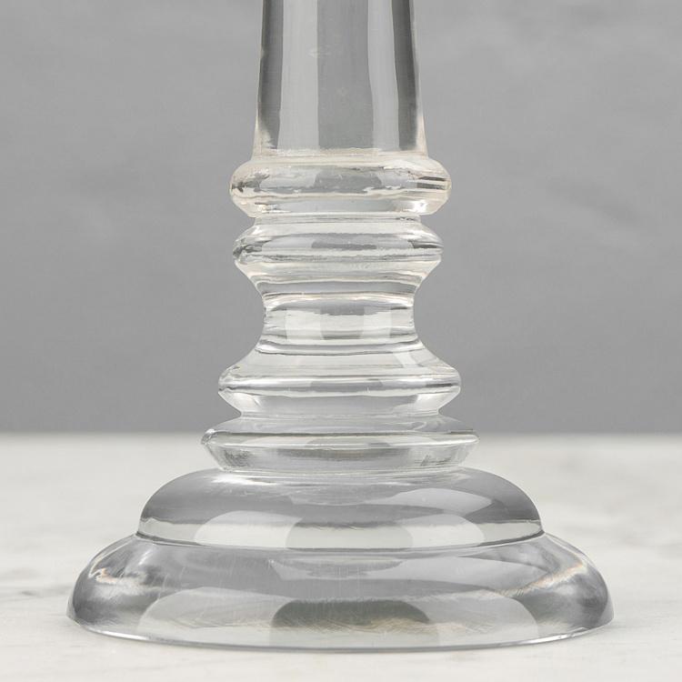 Стеклянный подсвечник Кастель Candleholder Clear Glass Castel