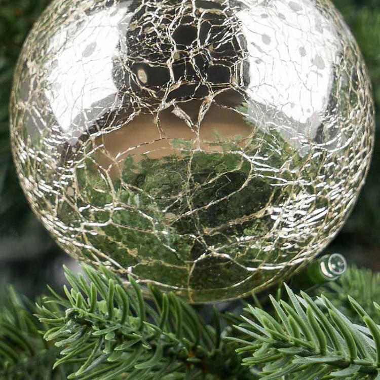 Ёлочная игрушка Золотистый стеклянный состаренный шар, L Aged Glass Ball Gold 13 cm