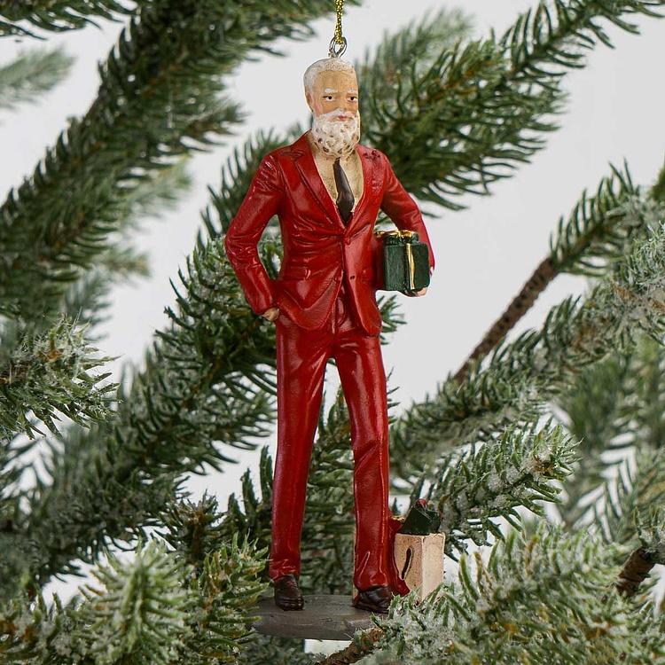 Набор из двух ёлочных игрушек Семейная пара с покупками Set Of 2 Xmas Shopping Couple 12,5 cm