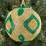 Ёлочная игрушка Beads Ball Gold And Green 7 cm