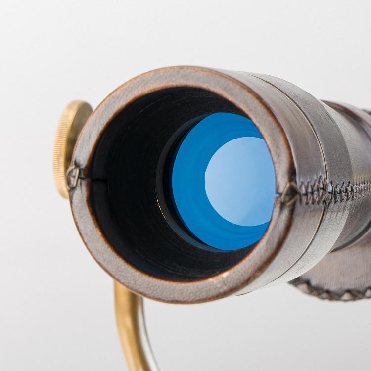 Телескоп с кожаной отделкой на штативе Leather Telescope On Tripod Stand