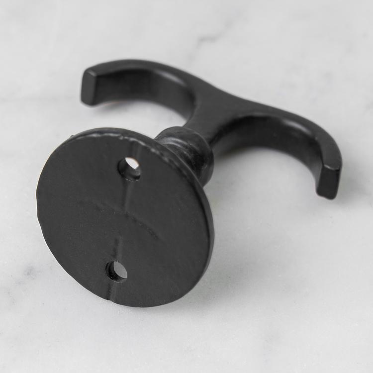 Двухрожковый потолочный крючок чёрный Double Hook Black Small